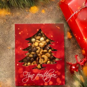 Kerst boom gevuld met luxe chocolade notenmix