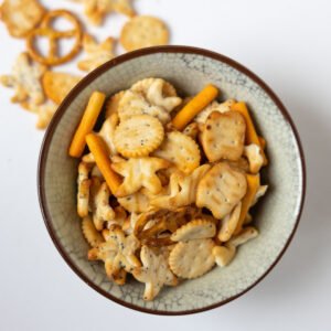 Gezouten snackmix met verschillende zoutjes